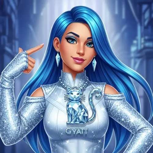 Ice Spice: Playful Hispanic Character with Electric Blue Hair