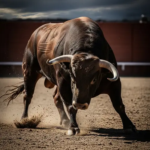 Powerful Bull - Dynamic and Aggressive Image