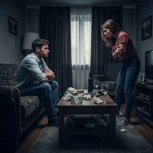 Couple in Toxic Relationship: Strained Dynamics