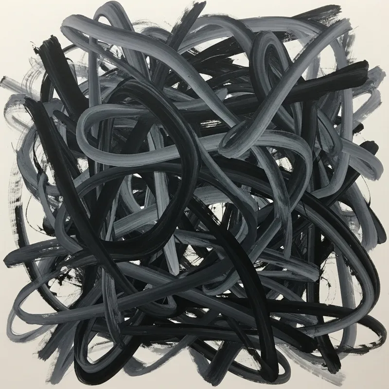 Dark Strokes: Chaotic Abstract Dark Strokes: Chaotic Abstract