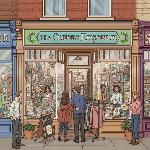 Colorful Small Business Storefront | Products & Shoppers