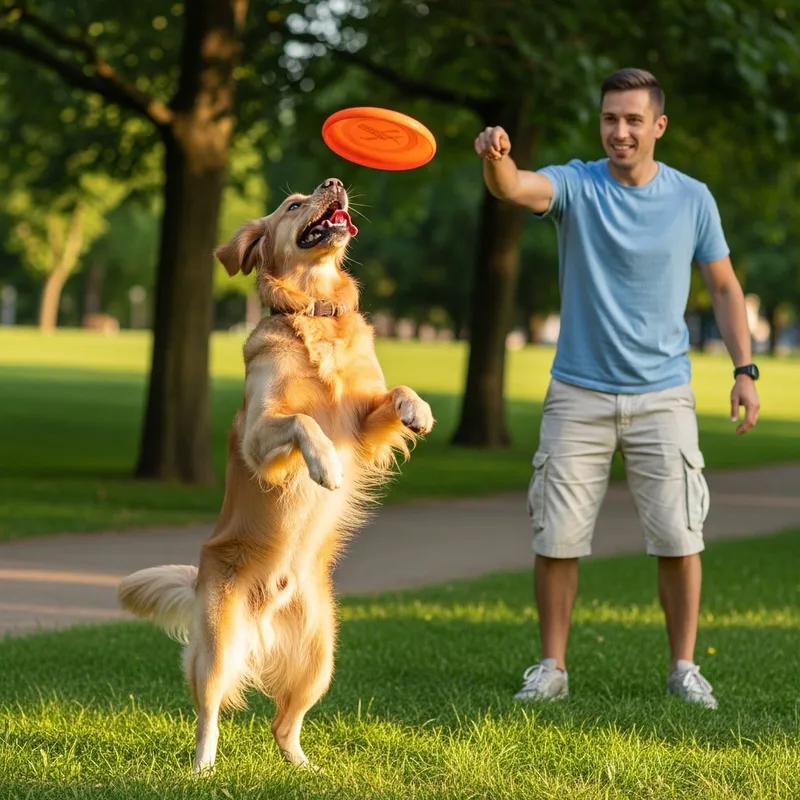 Loyal Dog with Owner, Happy and Excited Moment