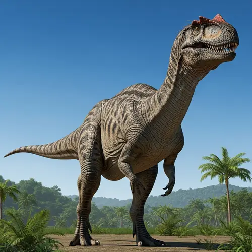 Detailed Dinosaur Image with Robust Body and Sharp Teeth