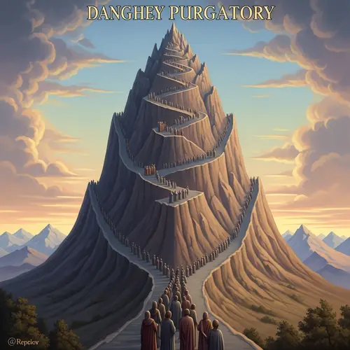 Purgatory Mountain in Dante's Divine Comedy