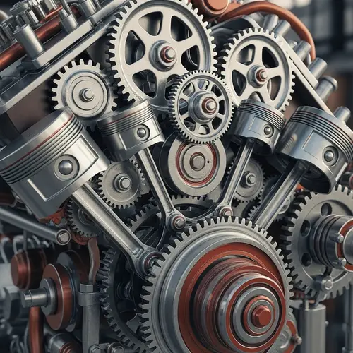 Intricate Steampunk Mechanical Engine Art