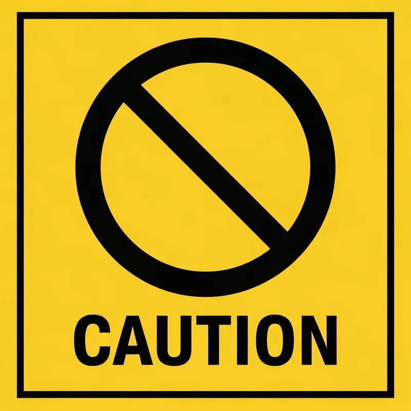 Warning Sign Image - Caution & Prohibition Design