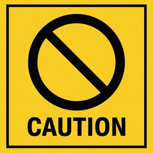 Warning Sign Image - Caution & Prohibition Design