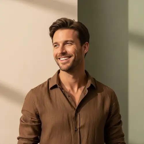 Physically Fit Man in 30s: Healthy Lifestyle Advocate