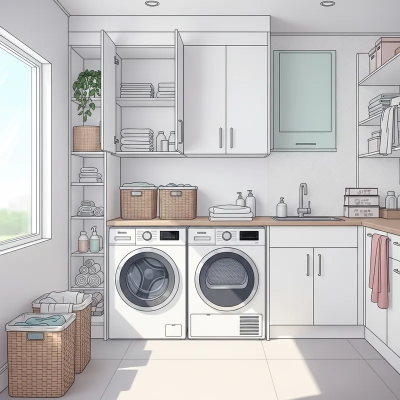 Sleek Modern Laundry Room Design Ideas