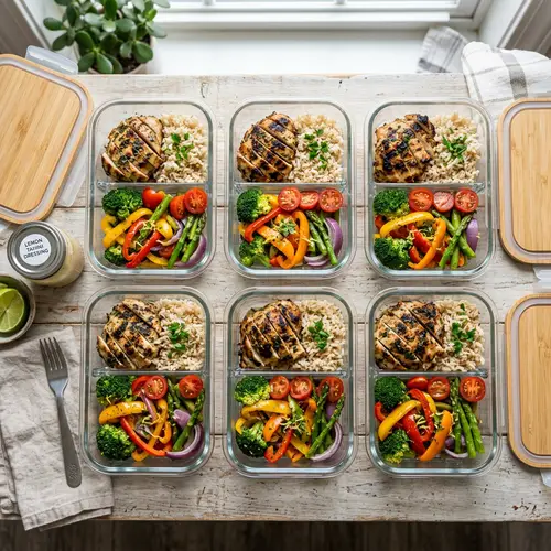 Healthy Meal Prep with Grilled Chicken & Rice