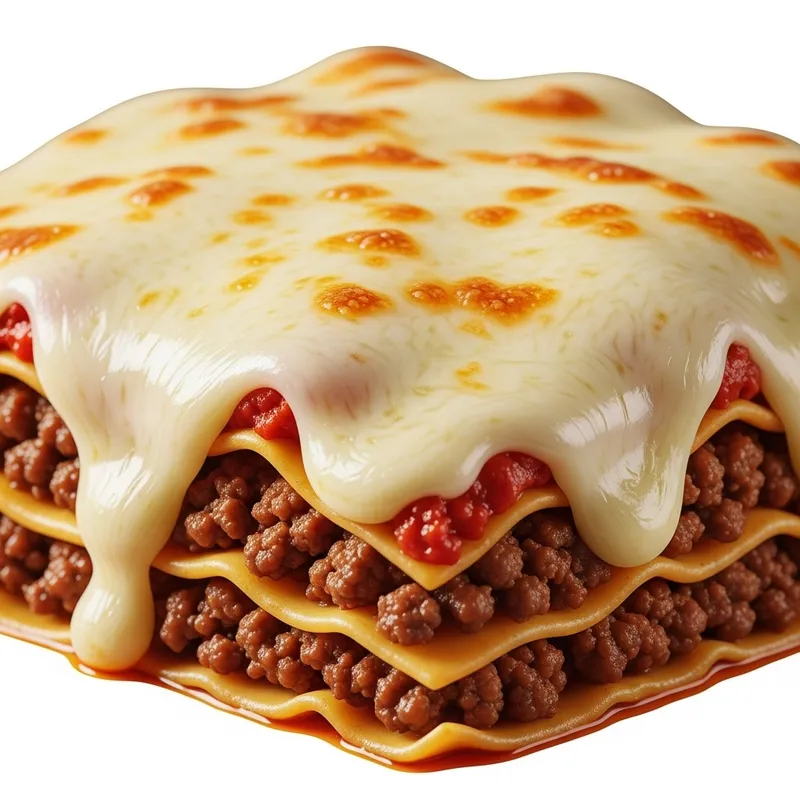 Succulent Beef Lasagna with Melted Cheese and Minced Meat Filling