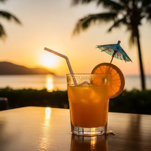 Refreshing Orange Juice at Sunset | Relaxing Tropical Drink