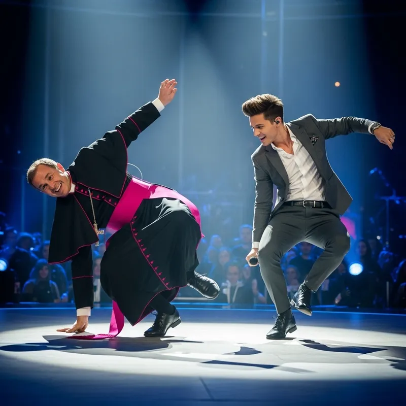 Pope Dancing Breakdance with Maluma