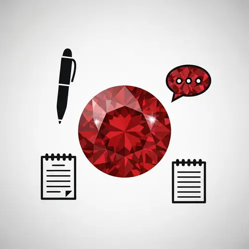 Luxury Ruby Blogging Icon Design | Website Icon