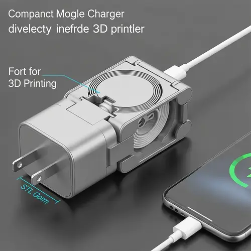 Mobile Phone Charger with Cable Winder for Easy Space-Saving Charging