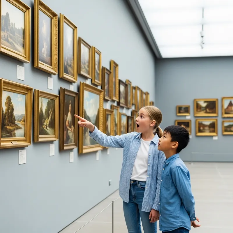 Girl and Boy in Gallery