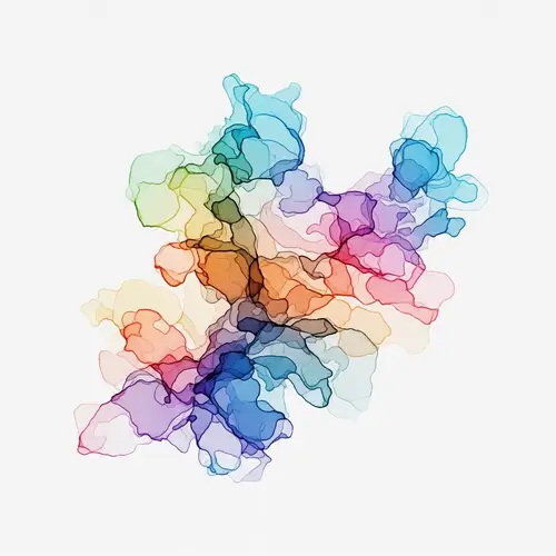 Abstract Watercolor Painting: Fluid Forms & Soft Transitions