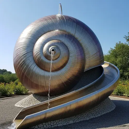 Spiral Water Inlet Tank Inspired by Snail Shell | Tranquil Beauty