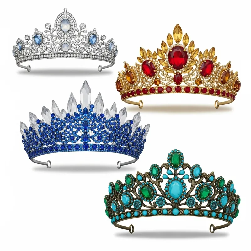 Intricately Designed Fantasy Princess Tiaras - Silver, Gold, Crystal, Bronze