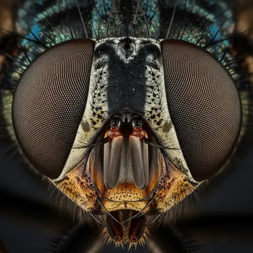 Detailed Fly's Eyes Image - Capturing Nature's Beauty