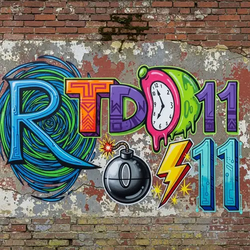 Stunning Graffiti Art: RTD011 on Brick Wall
