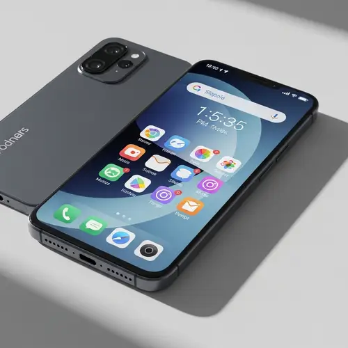 Ultra-Modern Smartphone with Sleek Slate Grey Metal Body