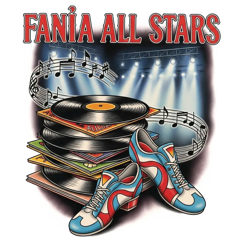 Vibrant Fania All Stars Salsa Tattoo Design