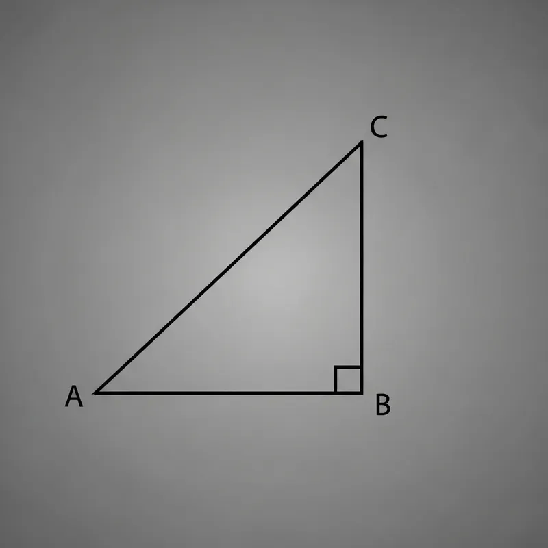 Geometric Image of Straight Angled Triangle ABC