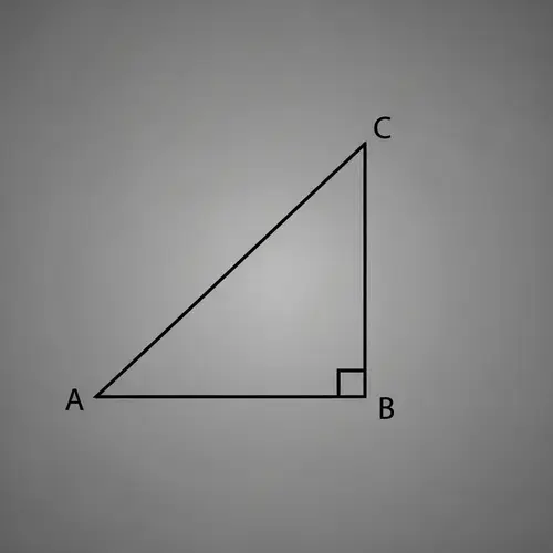 Straight Angled Triangle ABC | Geometric Image