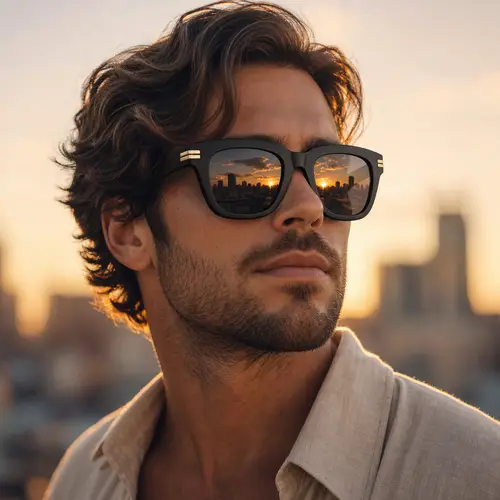 Stylish Portrait with Designer Sunglasses