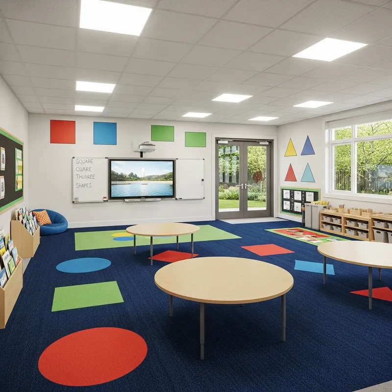 Engaging Classroom Layout with Shapes, Materials, and Technology Engaging Classroom Layout with Shapes, Materials, and Technology