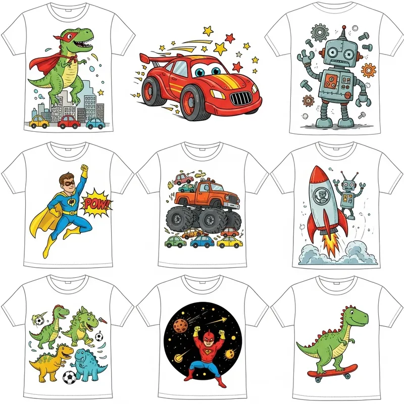 Casual T-Shirt Designs for Boys | Fun & Colorful Styles
