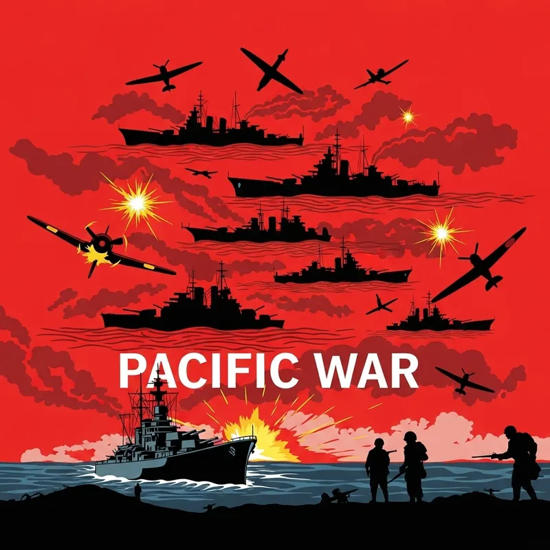 Red Background of the Pacific War Era
