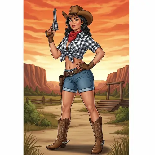 Cowgirl Pin-Up: Strength & Style in the Wild West
