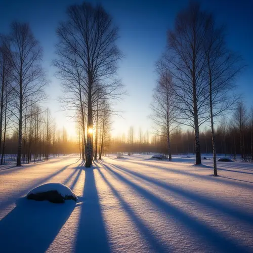 Surreal Winter Landscape at Dawn | Dreamlike Features