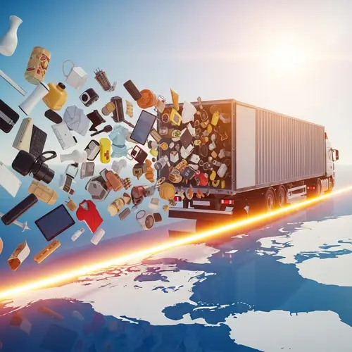 Global Logistics: Semi-Truck Crossing Equator with Unbranded Goods