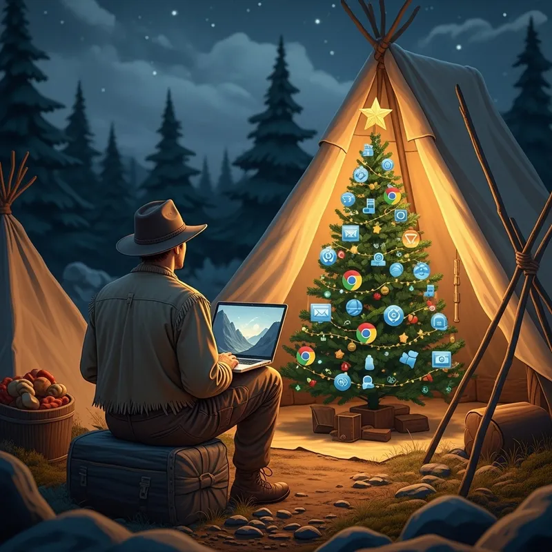 Innovative Tech at Christmas Camp with Pioneer Guy and Laptop