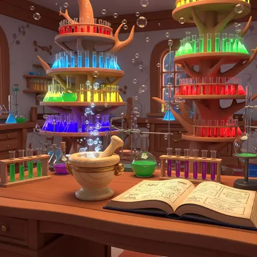 Disney-Style 3D Pharmaceutical Lab | Whimsical & Family-Friendly