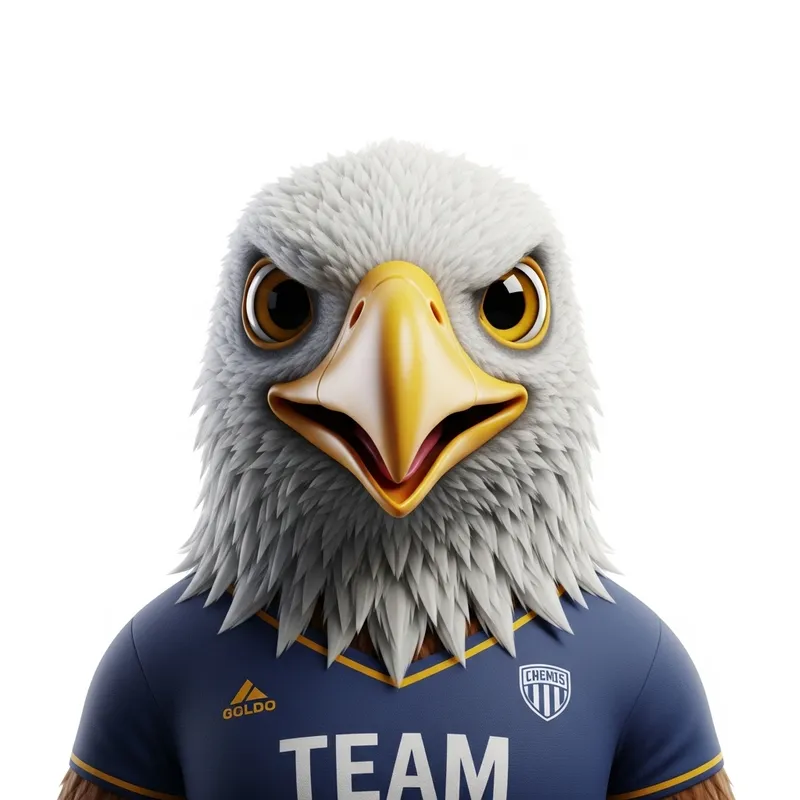 3D Cute Eagle in Team Jersey | High-Definition Illustration 3D Cute Eagle in Team Jersey | High-Definition Illustration