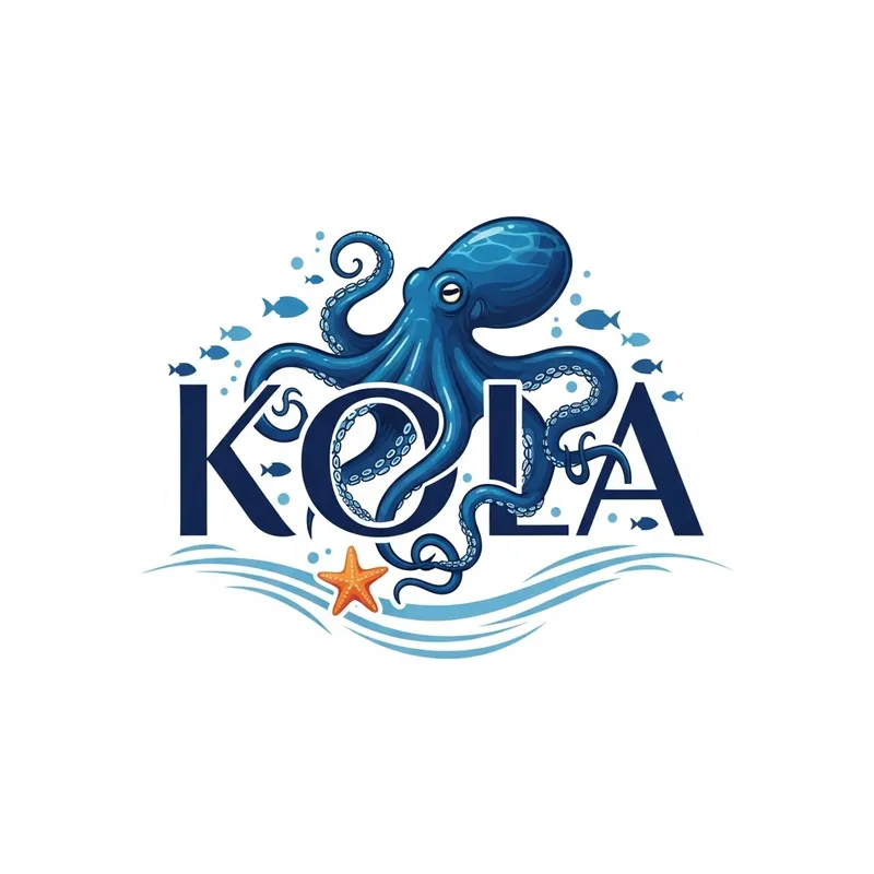 Marine-Inspired Kola Seafood Restaurant Logo Design