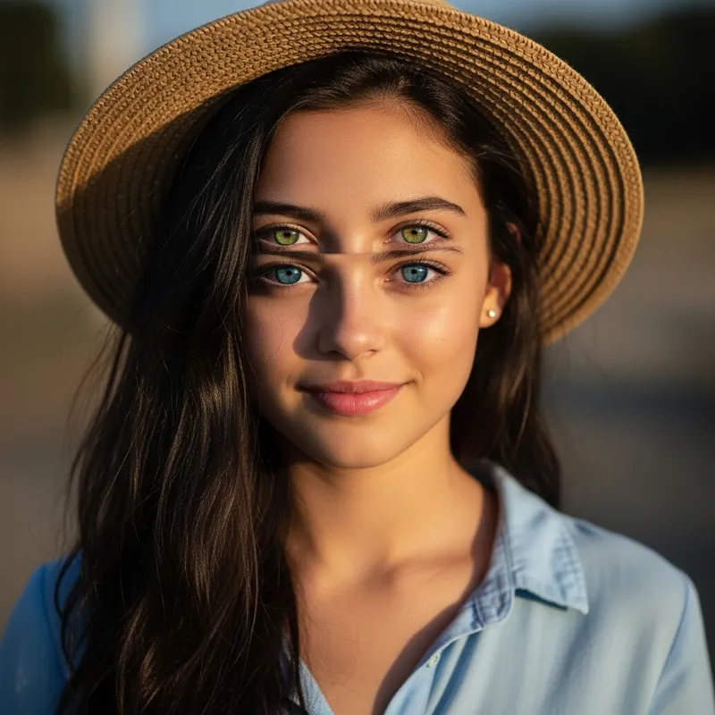Girl with Four Eyes - Unique Portrait