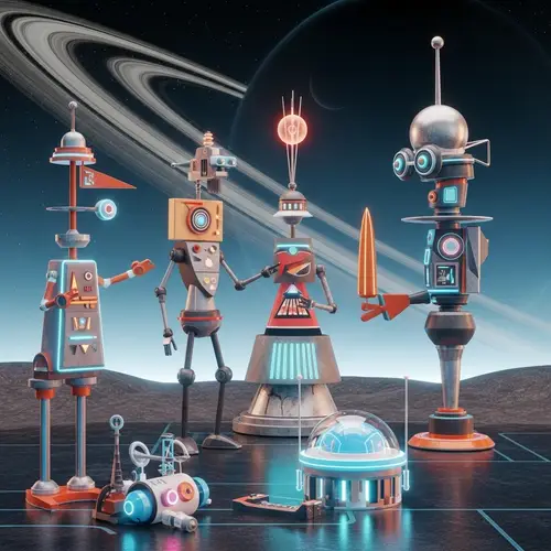 Robots and Retro-Futurism: A Vibrant Journey