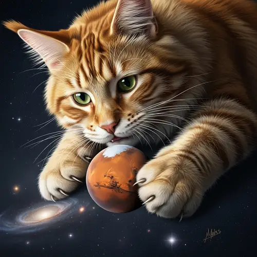 World's Largest Cat Mistaking Mars for Cat Food