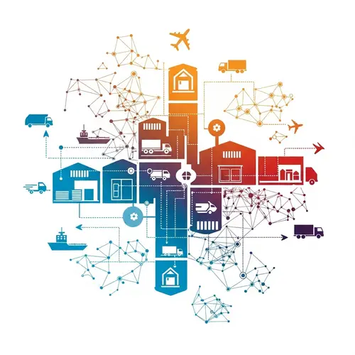 Abstract Logistics and Distribution Network | Colorful Representation