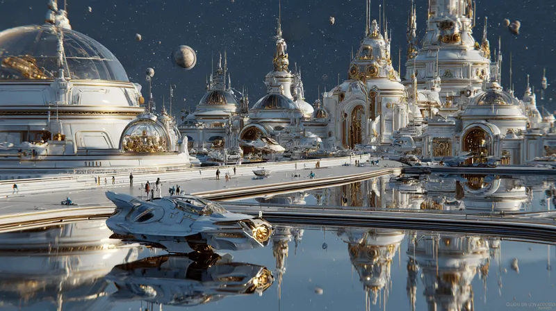 Futuristic Steampunk Space Station in Stunning Detail