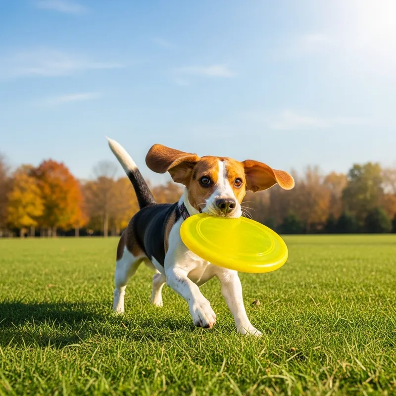 Adorable Beagle Dog Playing in a Green Park | Fun Pet Photo