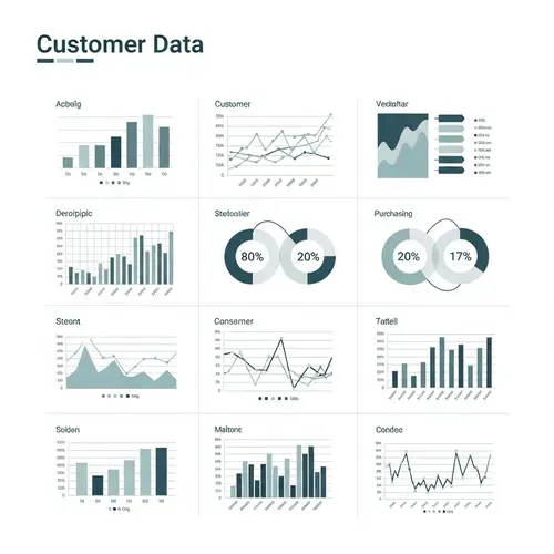 Modern Minimalist Customer Data Visualization