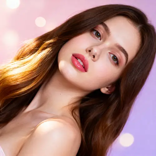 Radiant Beauty Headshot of a Young Model