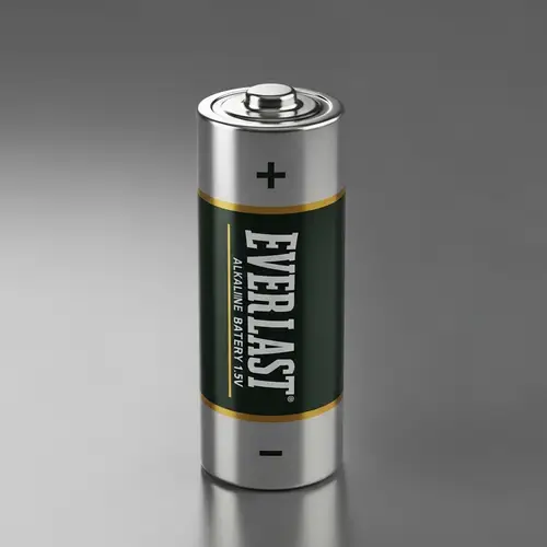 Medium Cylindrical Battery - Positive Negative Markings