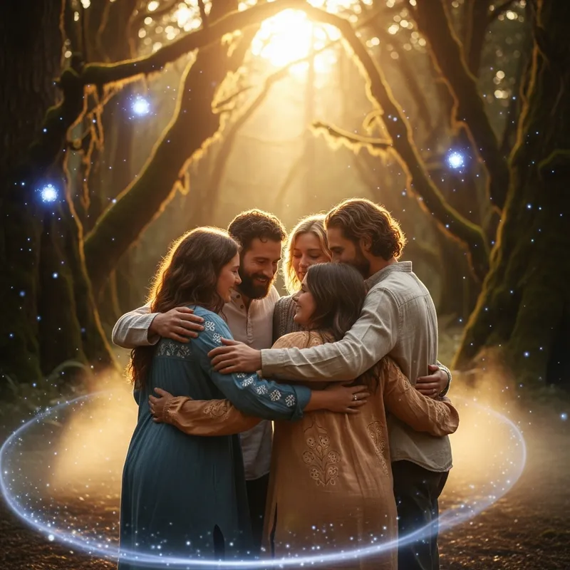 Friends, Embracing the Mystical Softness Together